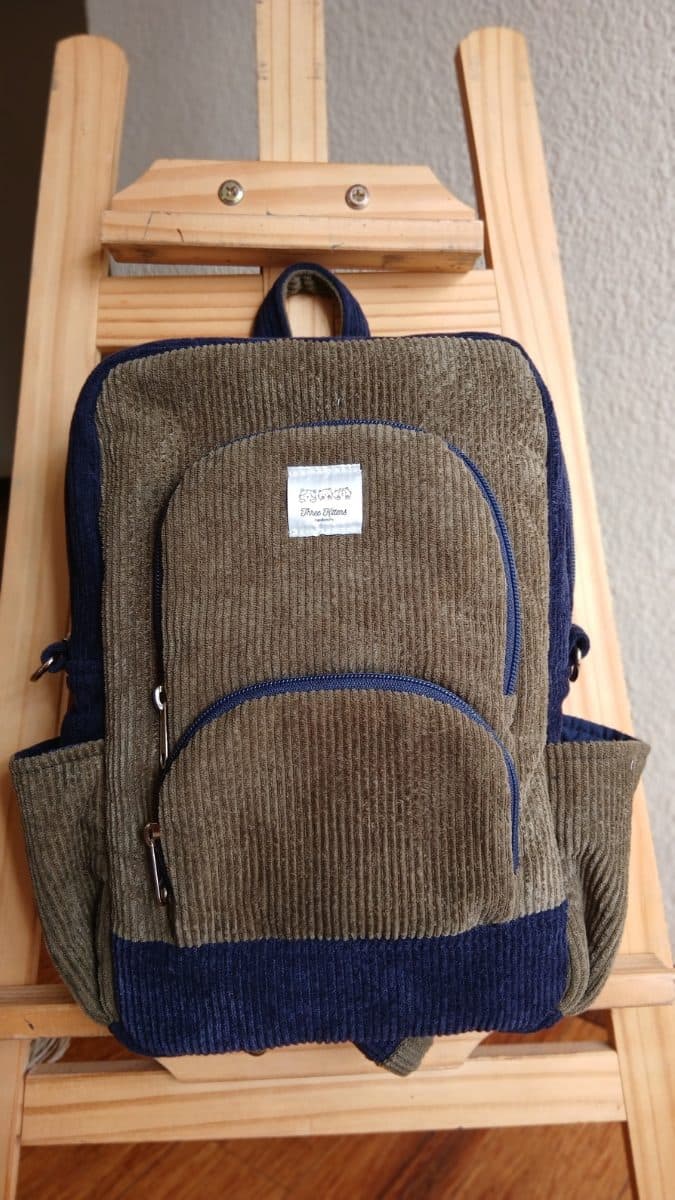 The Cutepack - Green Navy Corduroy