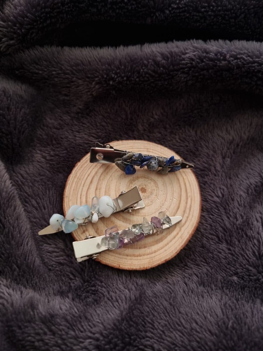 Gemstone Hair Clips
