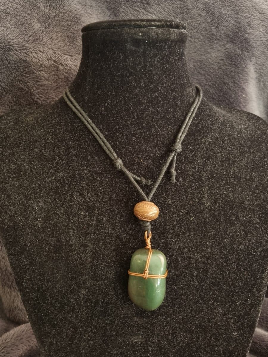 Wire-Wrap Gemstone Cord Necklaces with slip knots