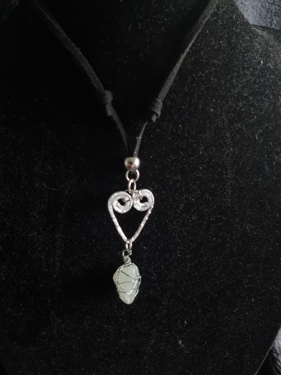 Gemstone & Wire Cord Necklaces on slip knots