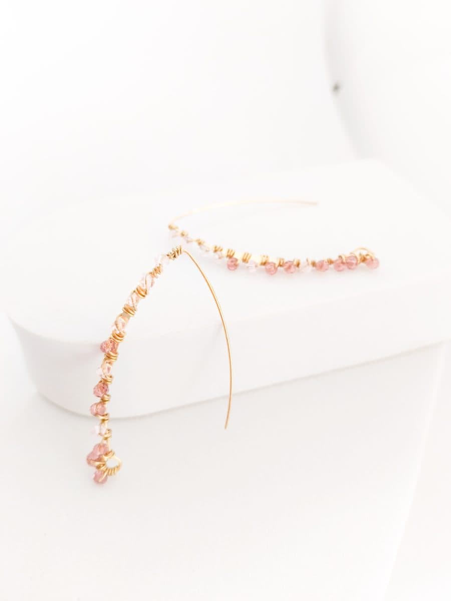 Pink Ombre Hoop Earrings  — image 1