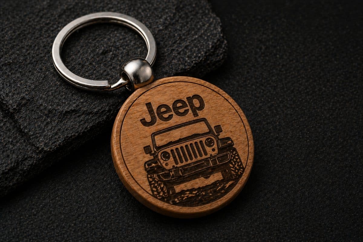 Wooden personalized Keyring — image 1