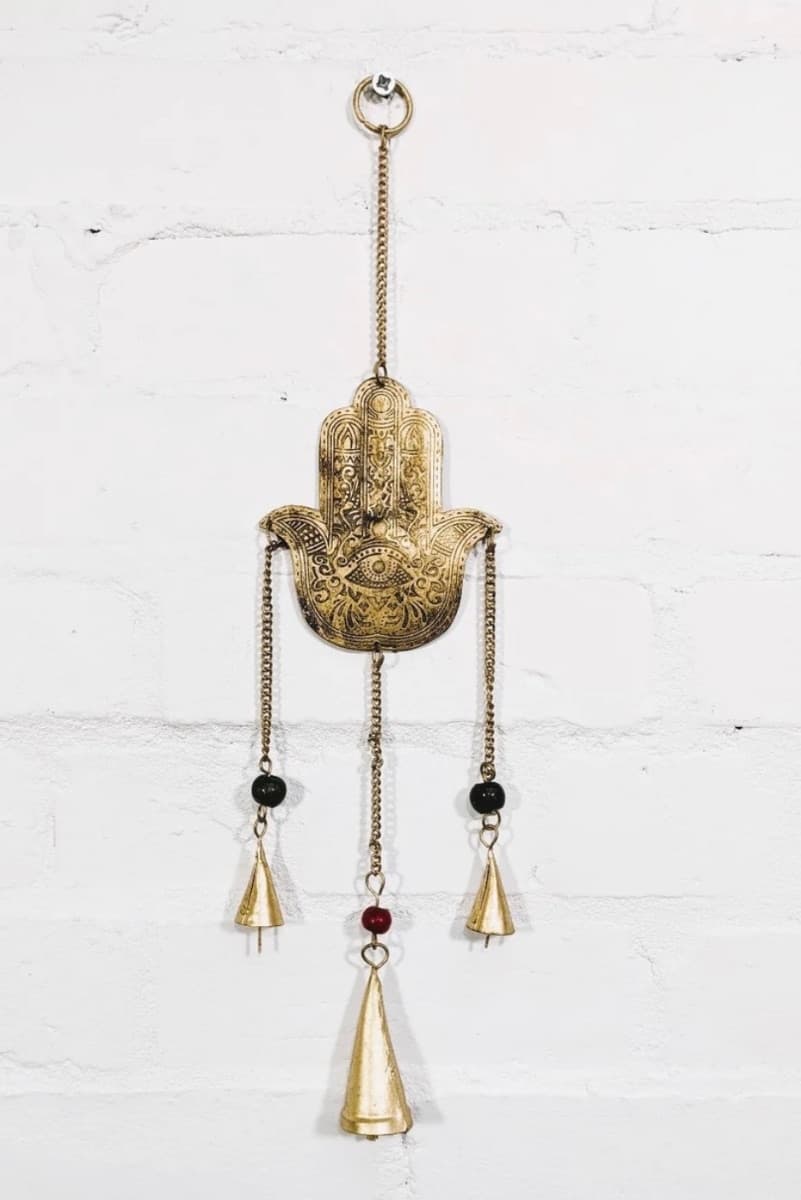 Hamsa Hand Chime With Bells 