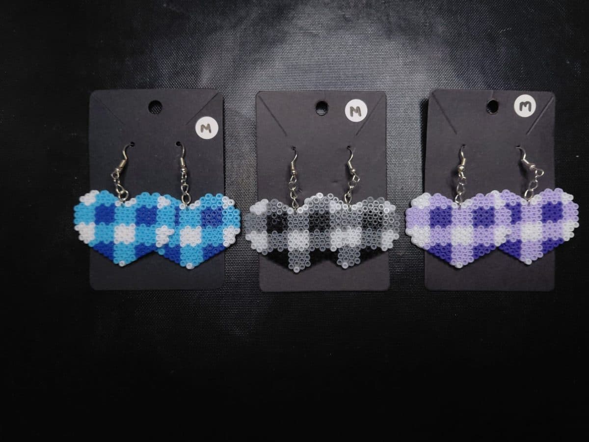 Check Heart Earrings