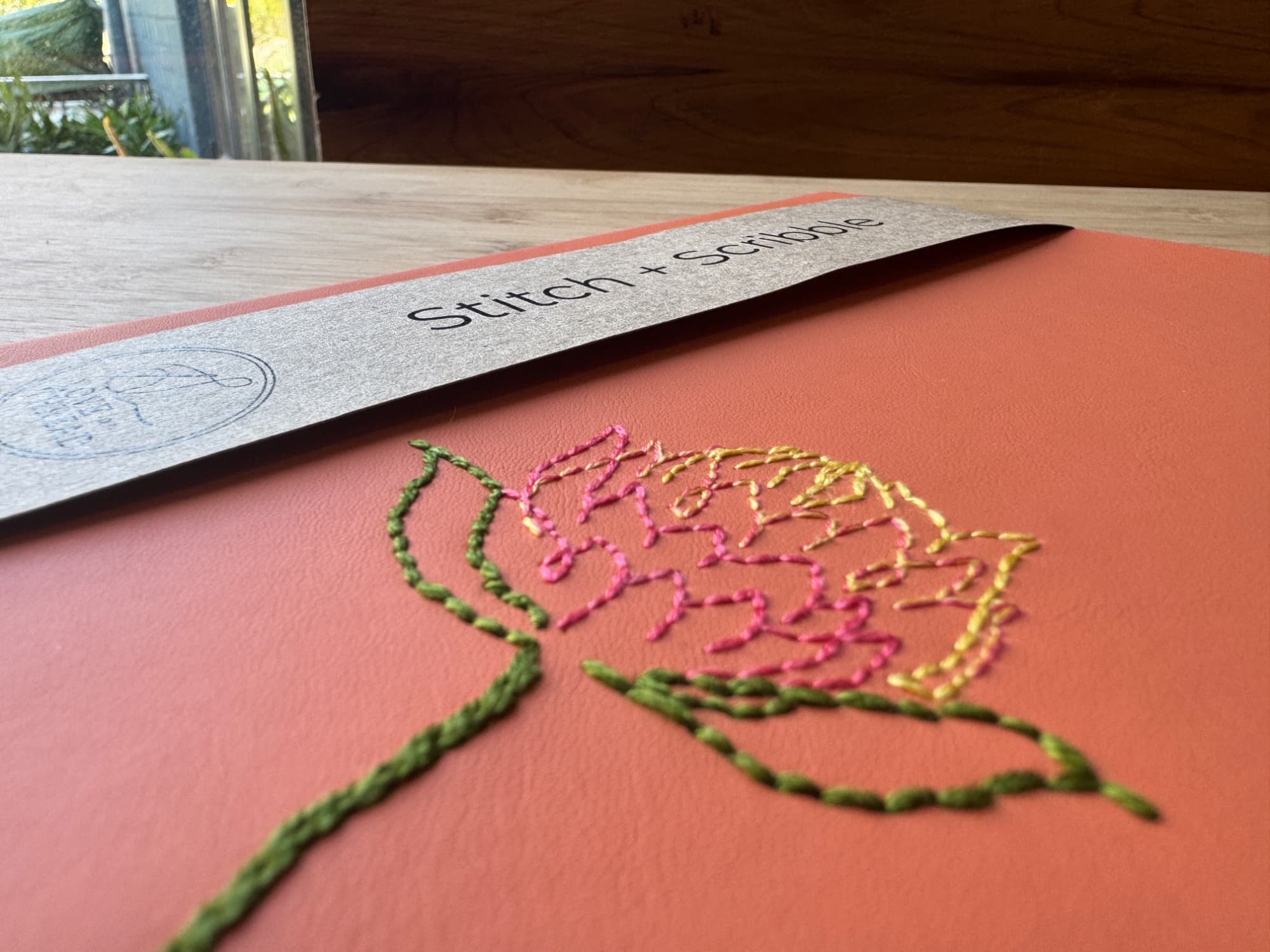 Embroidered Protea Notebook, image 1