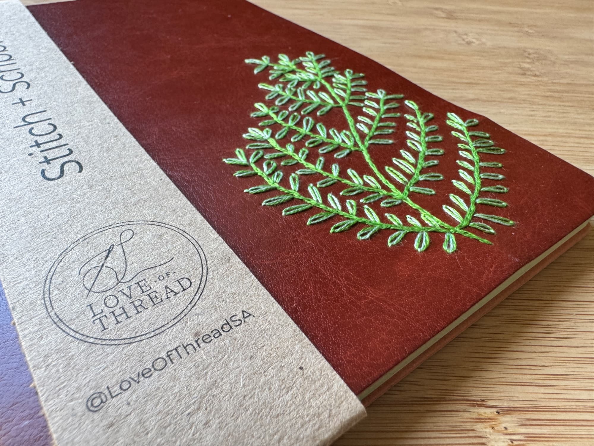 Embroidered Fern Notebook