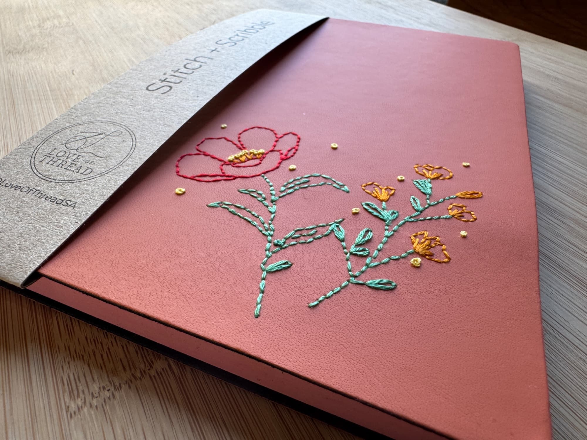 Embroidered Wild Flower Notebook