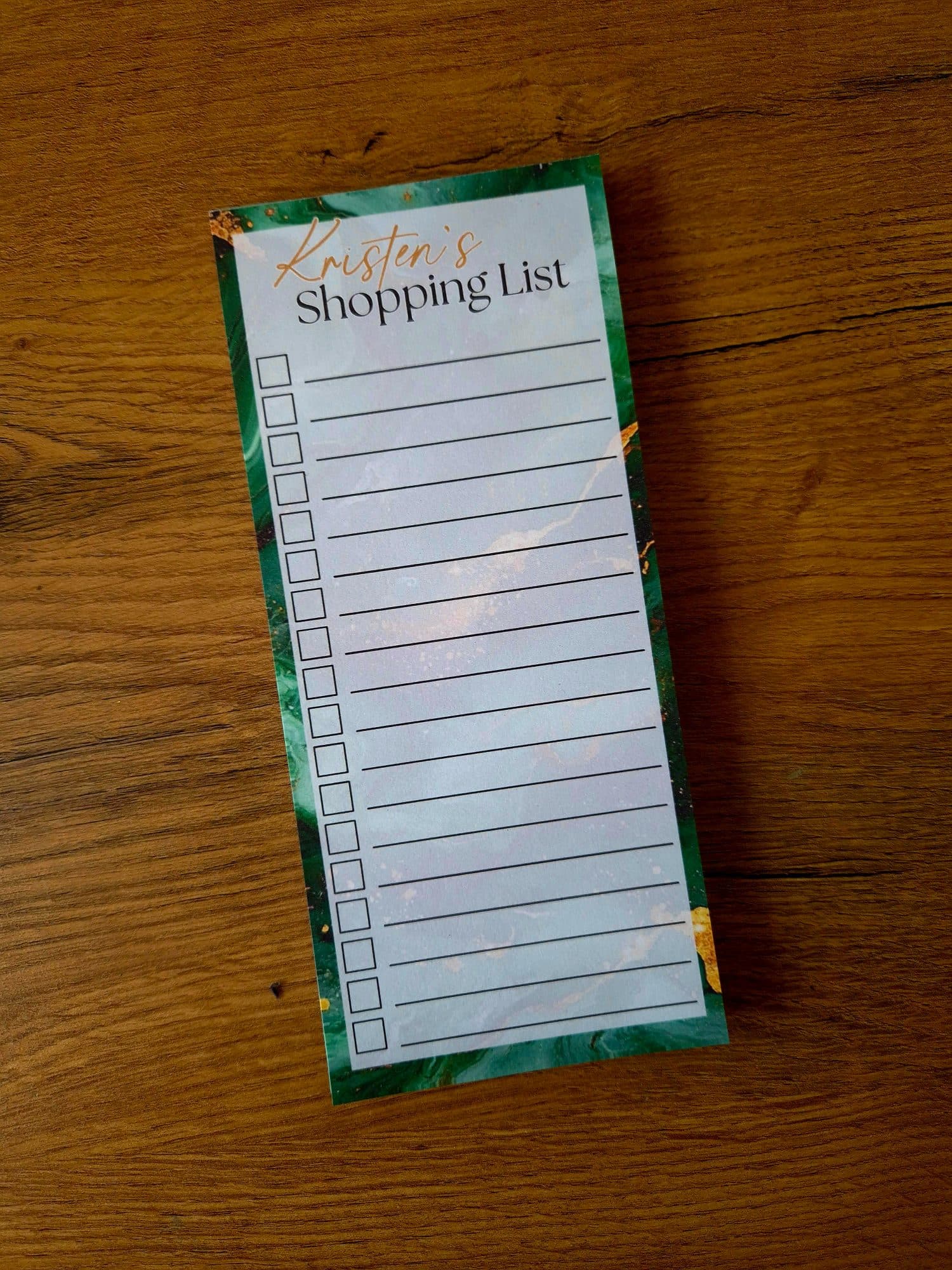 Custom Shopping list