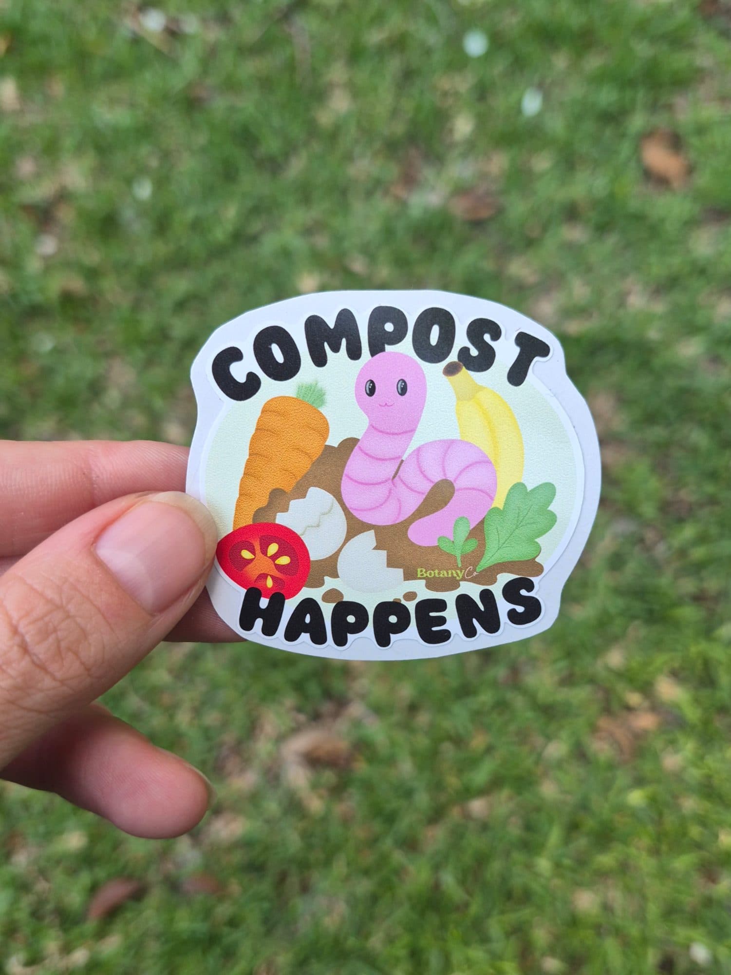 Compost Happens Sticker, image 1