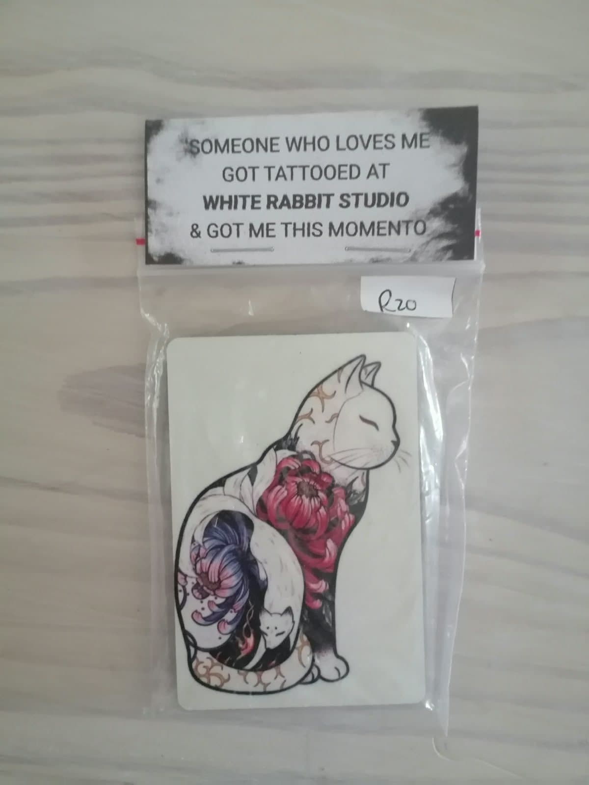 Floral Cat Fridge Magnet, image 1