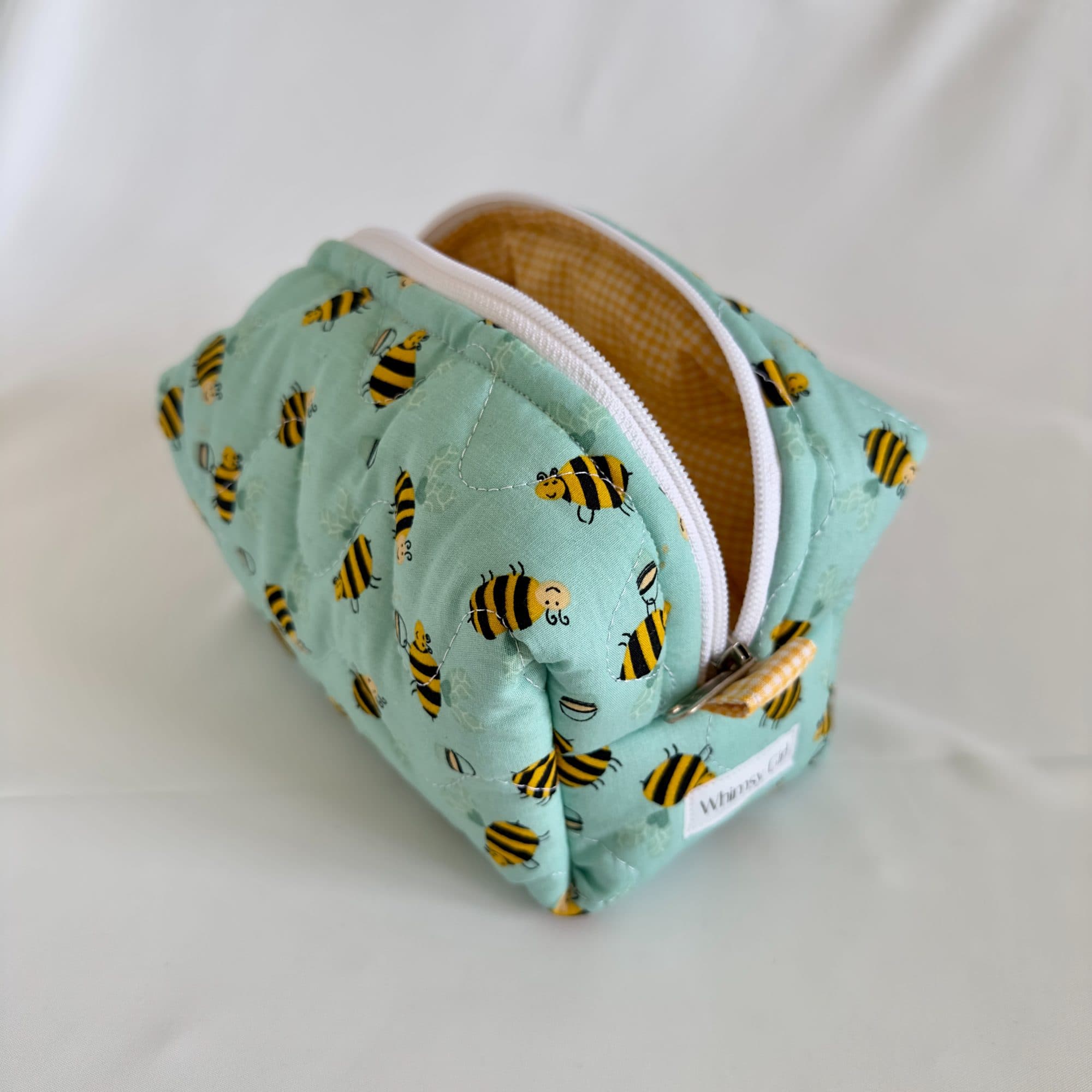 Plush Bumblebee Quilted Pouch - Small, image 1