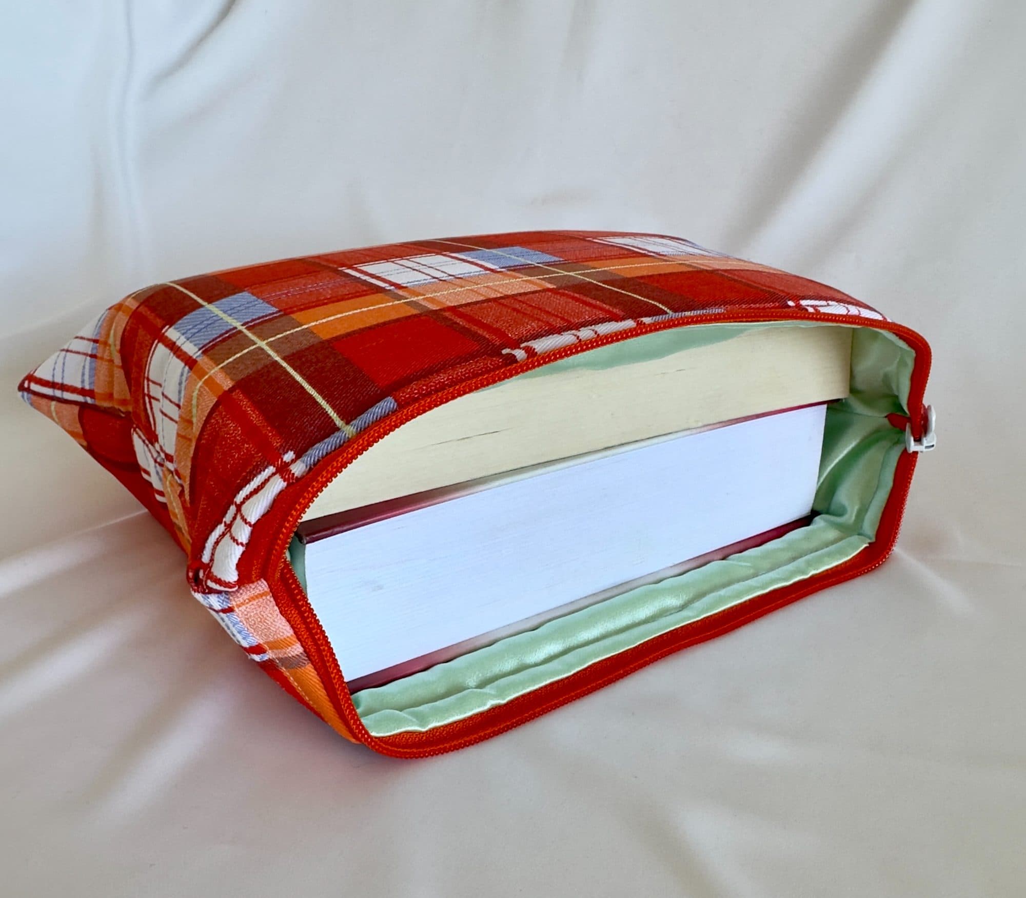 Vibrant Plaid Book Sleeve, image 1