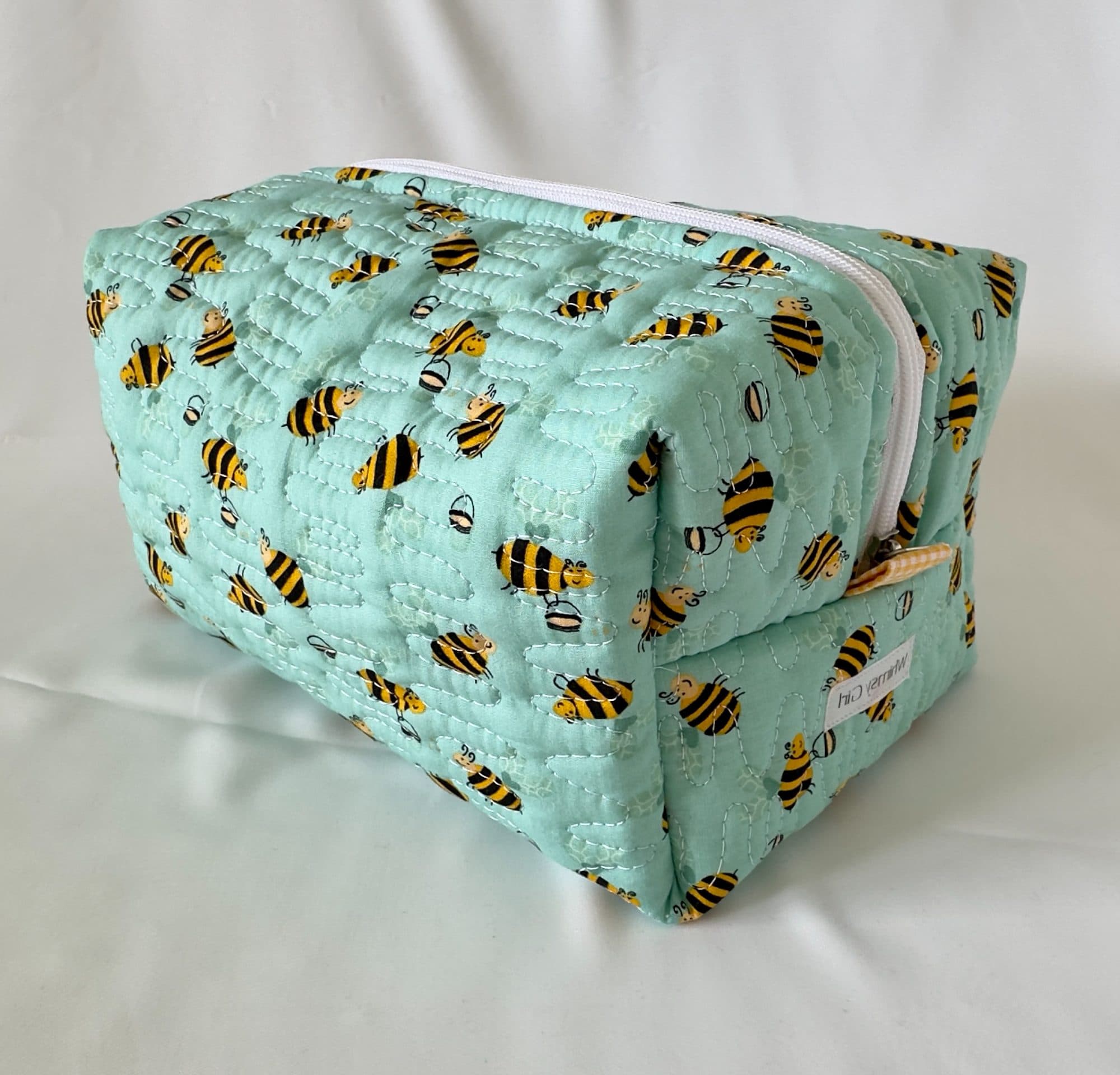 Plush Bumblebee Quilted Pouch - Large, image 1