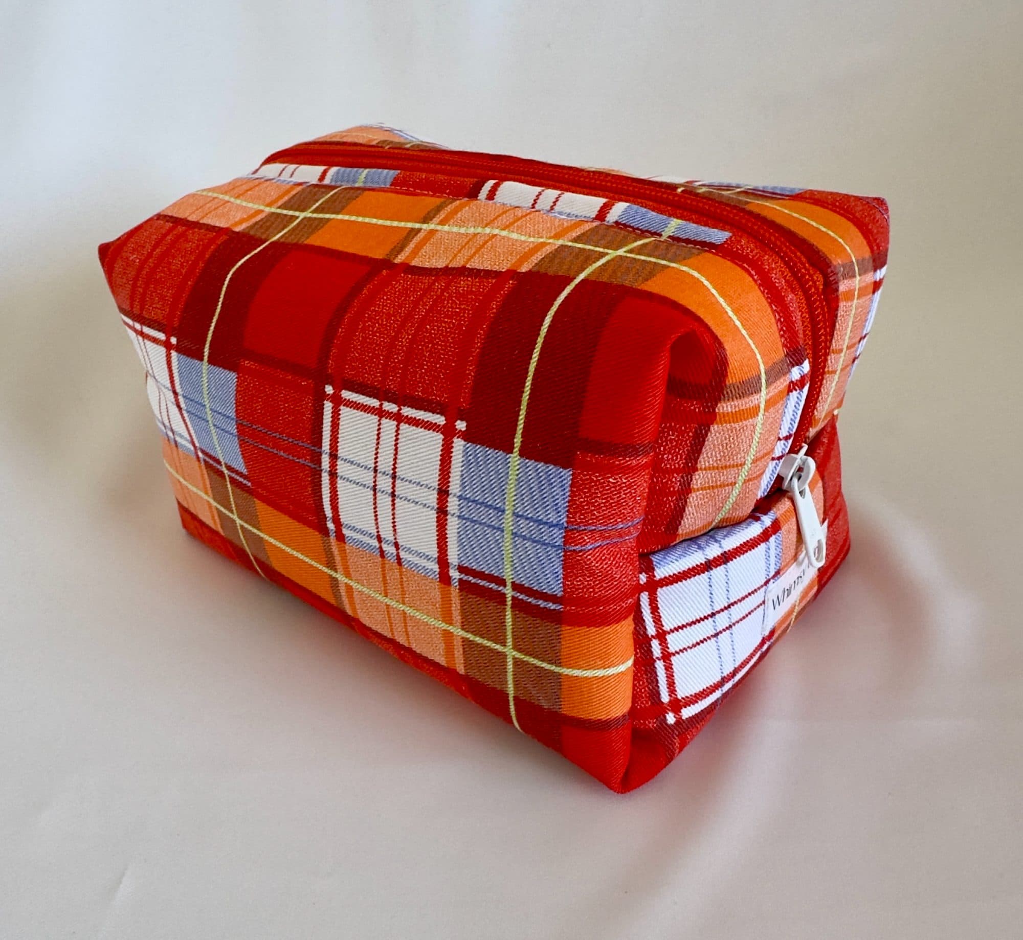 Vibrant Plaid Pouch - Large, image 1