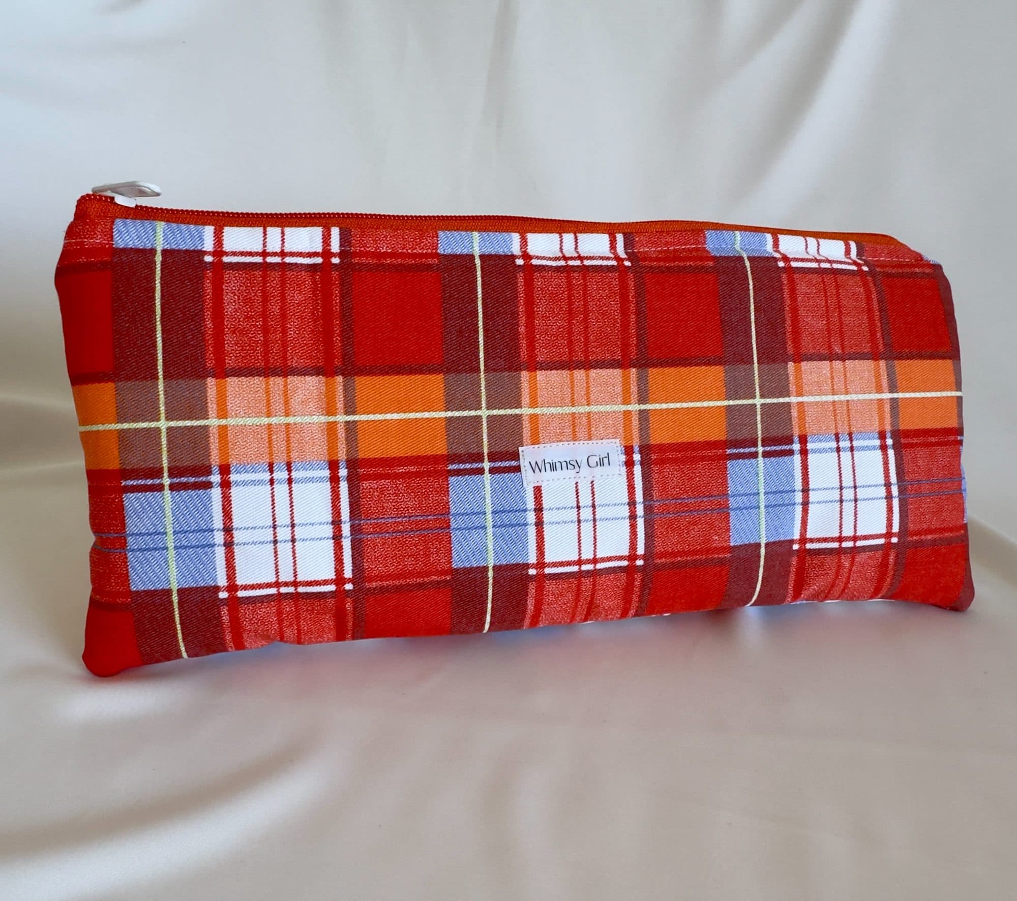Vibrant Plaid Pencil Bag, image 1