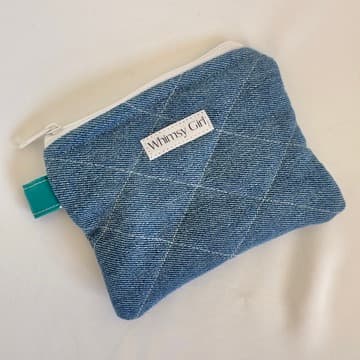 Denim Quilted Treasure Pouch, image 1