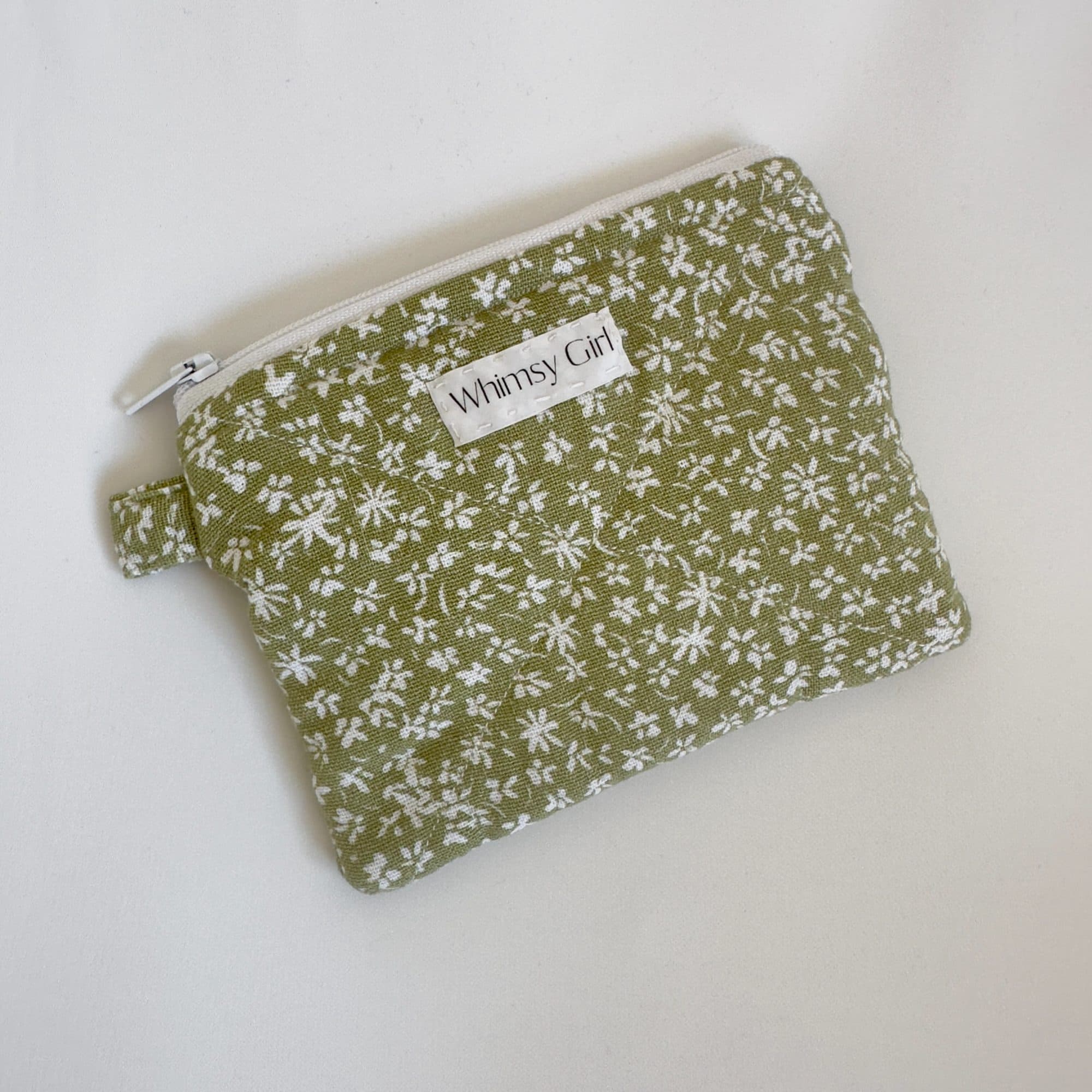 Green Ditsy Floral Treasure Pouch