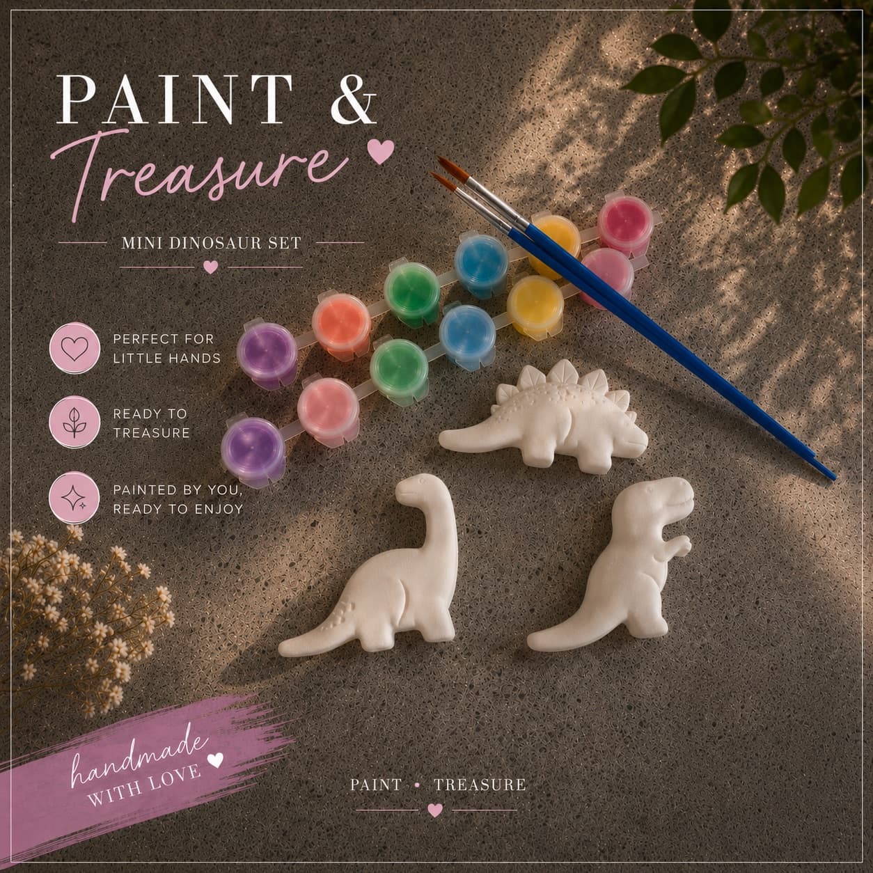 Mini Dinosaur Paint & Treasure Set, image 1