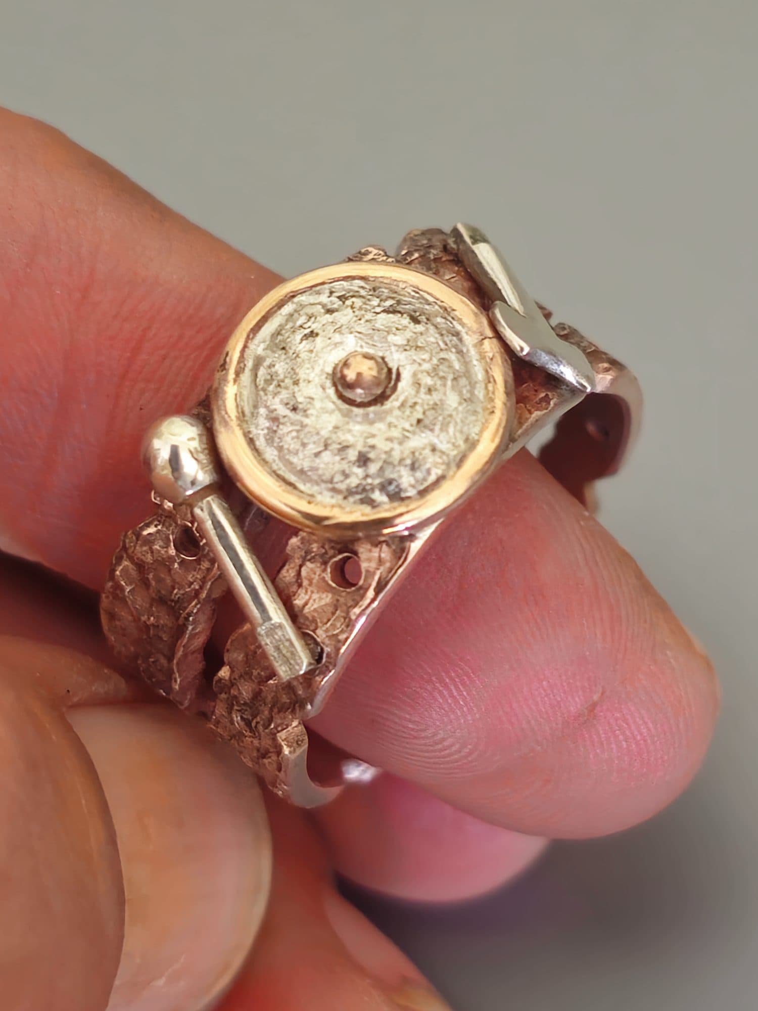 Secutor – Ancient Fighters Red Copper & Silver Ring , image 1