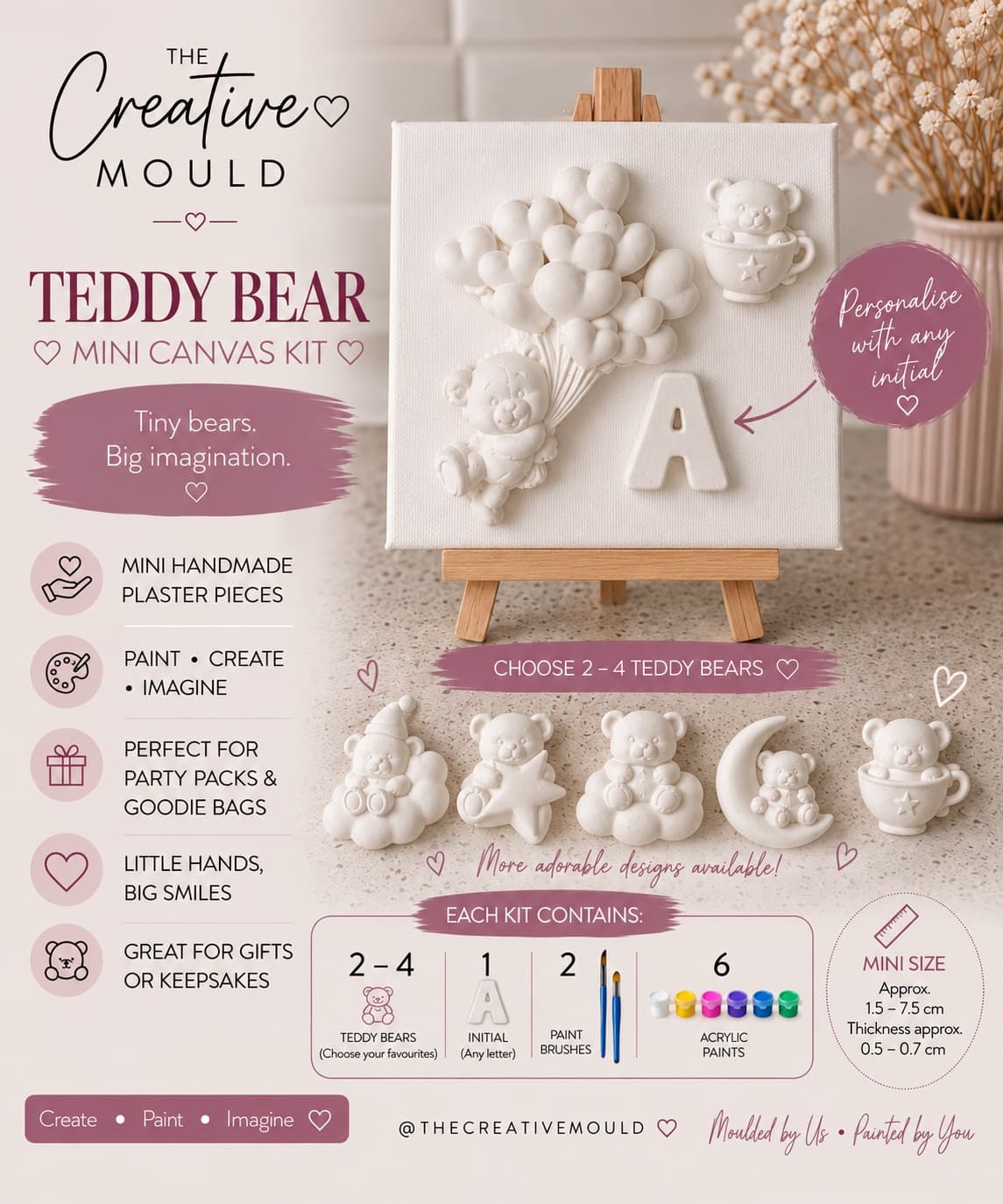 Teddy Bear Mini Canvas Kit 🧸, image 1