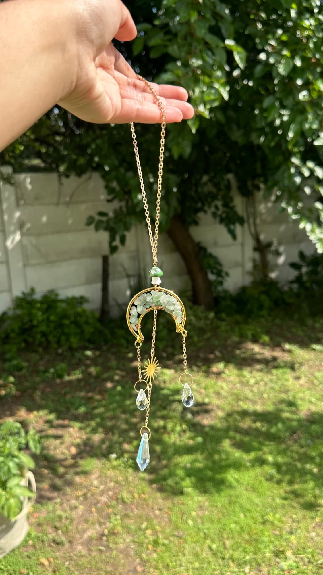 The Enchanted Emerald Rainbow Sun Catcher 🌿🌈✨, image 1