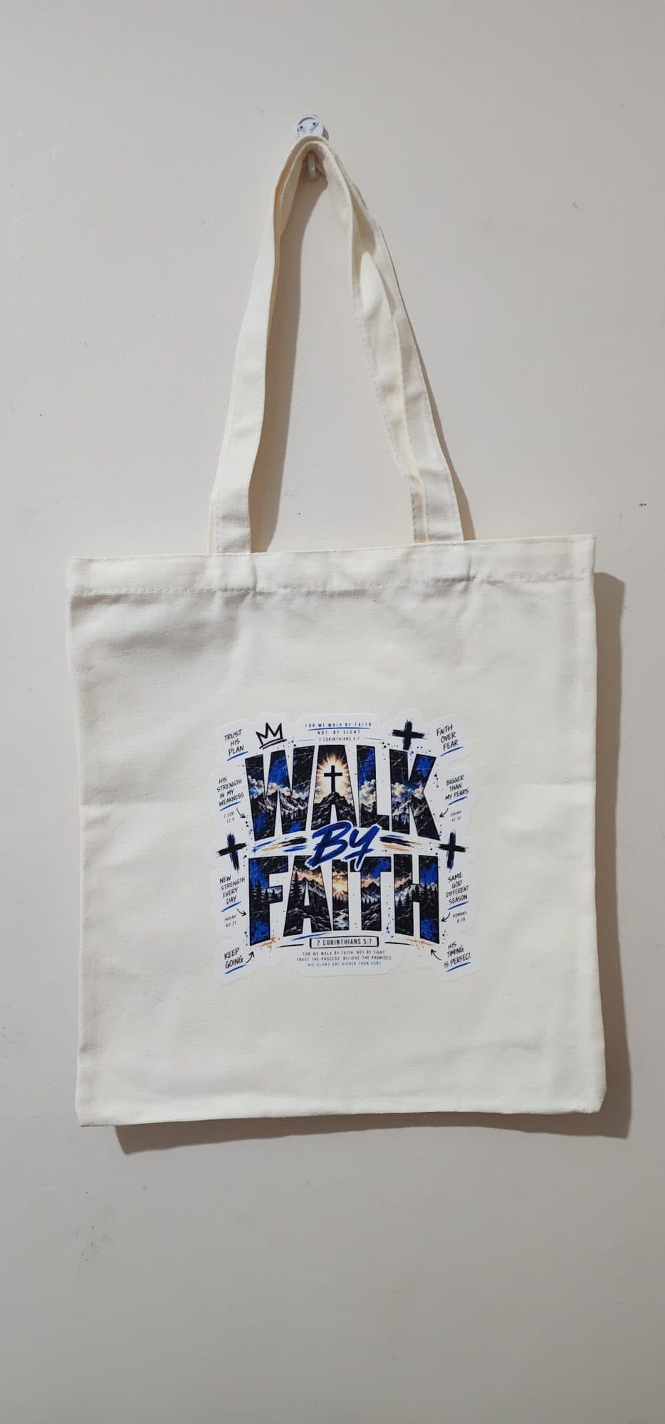 Walk by Faith Tote Bag, image 1