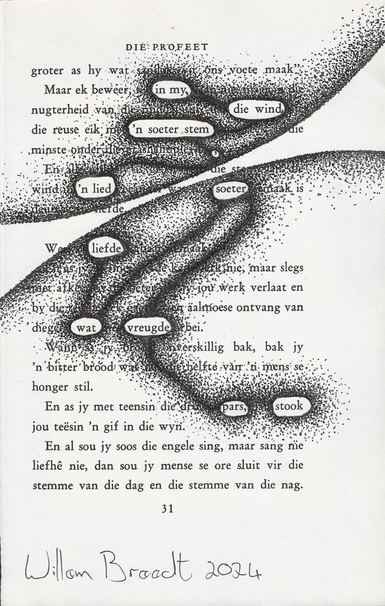 Blockout Poem - 'n Soeter Stem, image 1