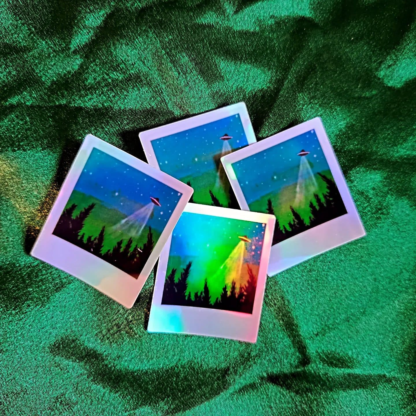 Vinyl Holographic UFO Sticker 