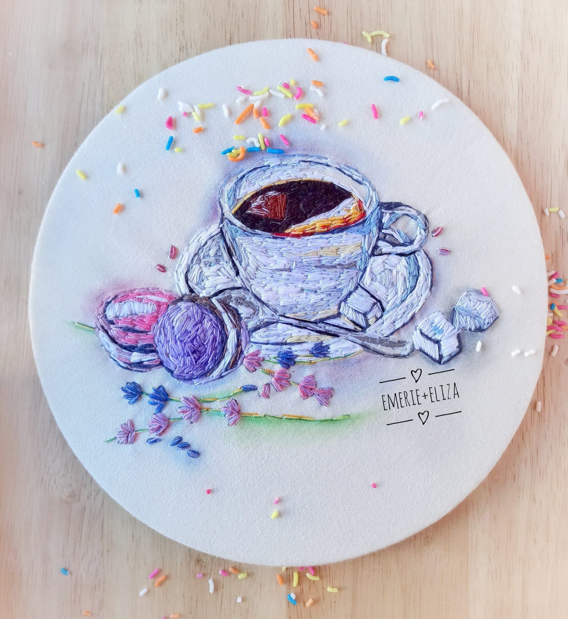 Embroidery wall art, image 1