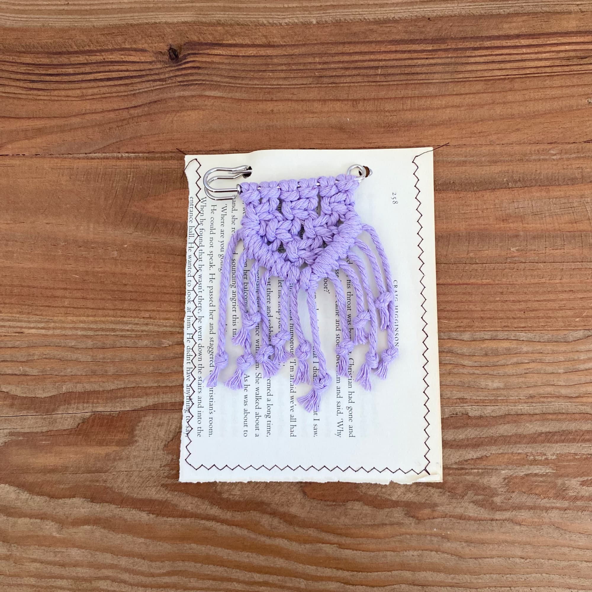 Purple Macramé Pin, image 1