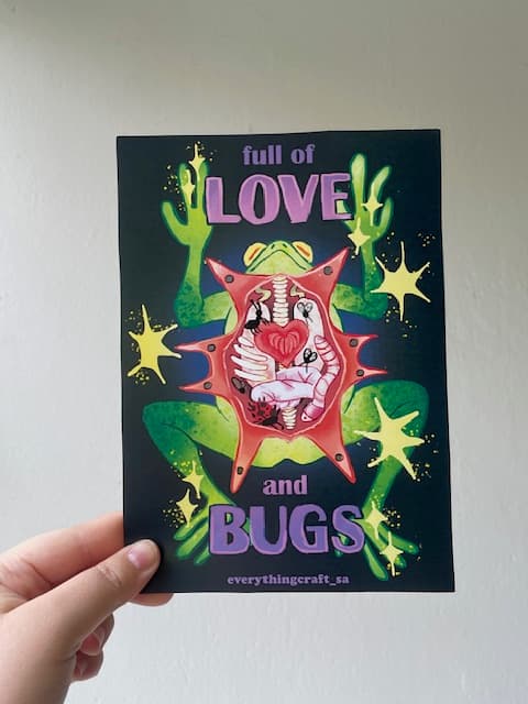 A5 Love and Bugs Art Print