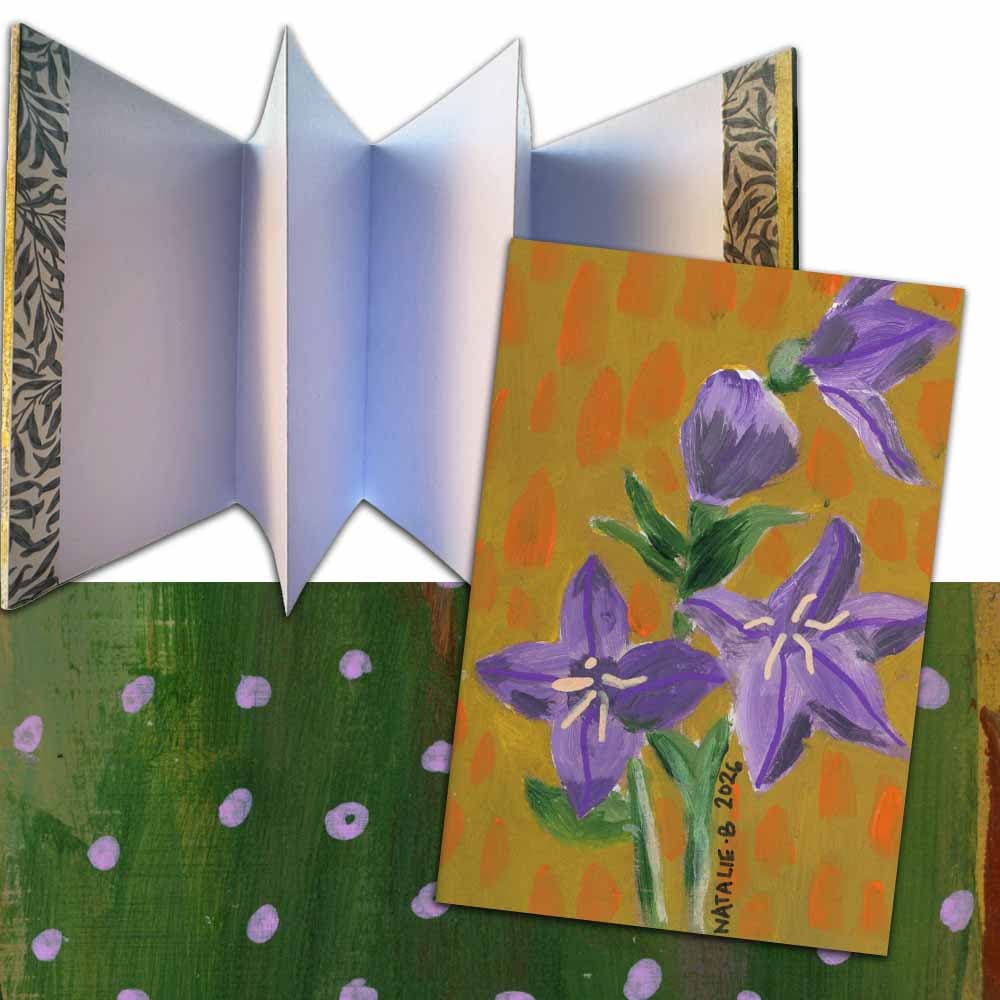 Accordion Journal : Purple Flowers