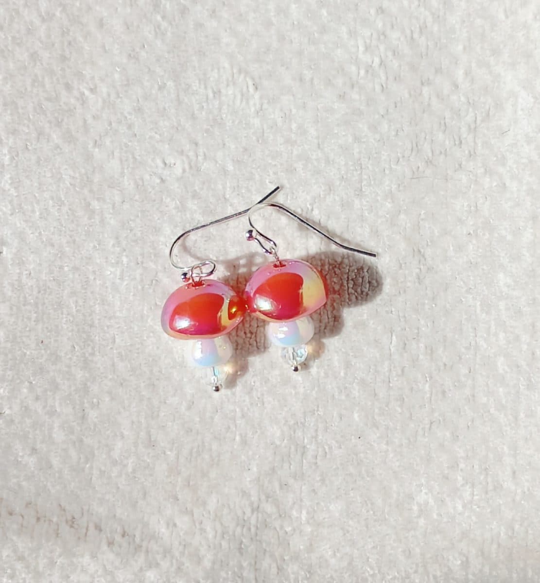 Iridescent Mushroom Earrings ππ