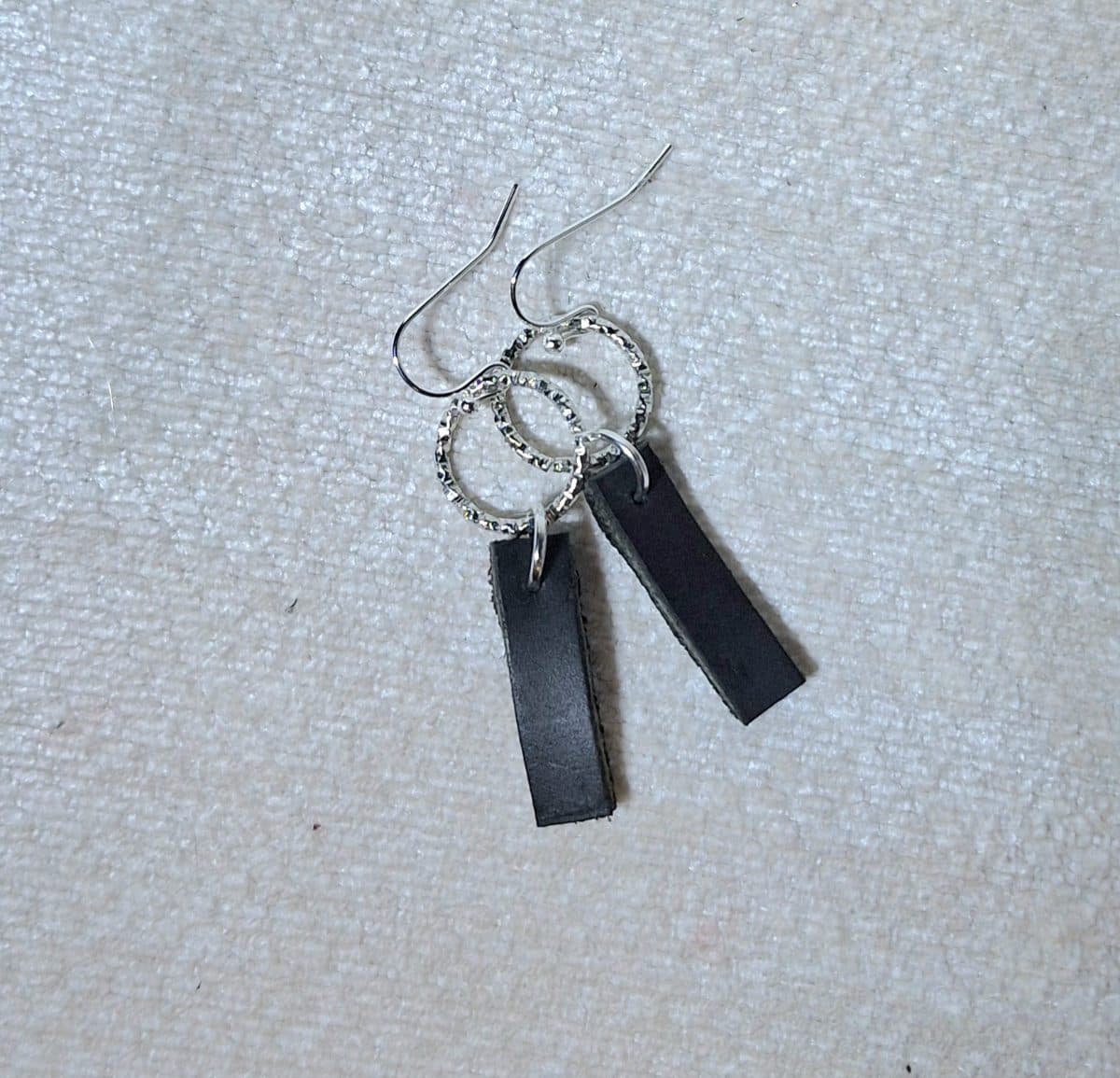 Leather & Hoops Dangle Earrings