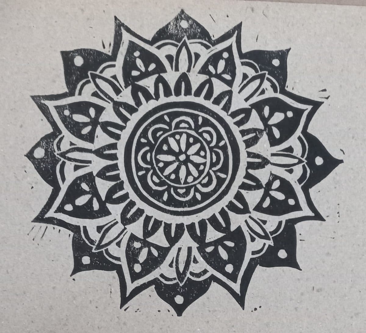 Mandala Lino Print