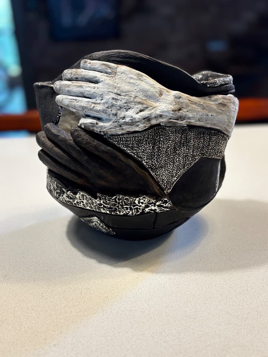Hand built ceramic vessel