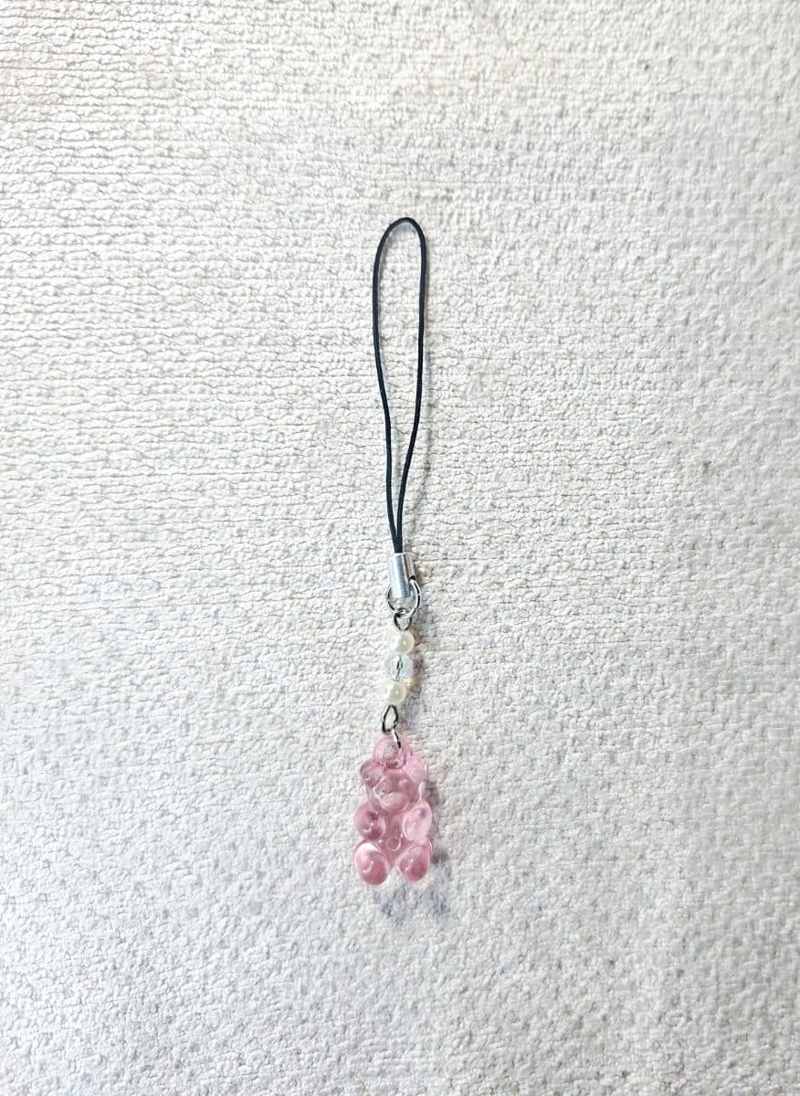 Pink Gummy Bear Phone Charm