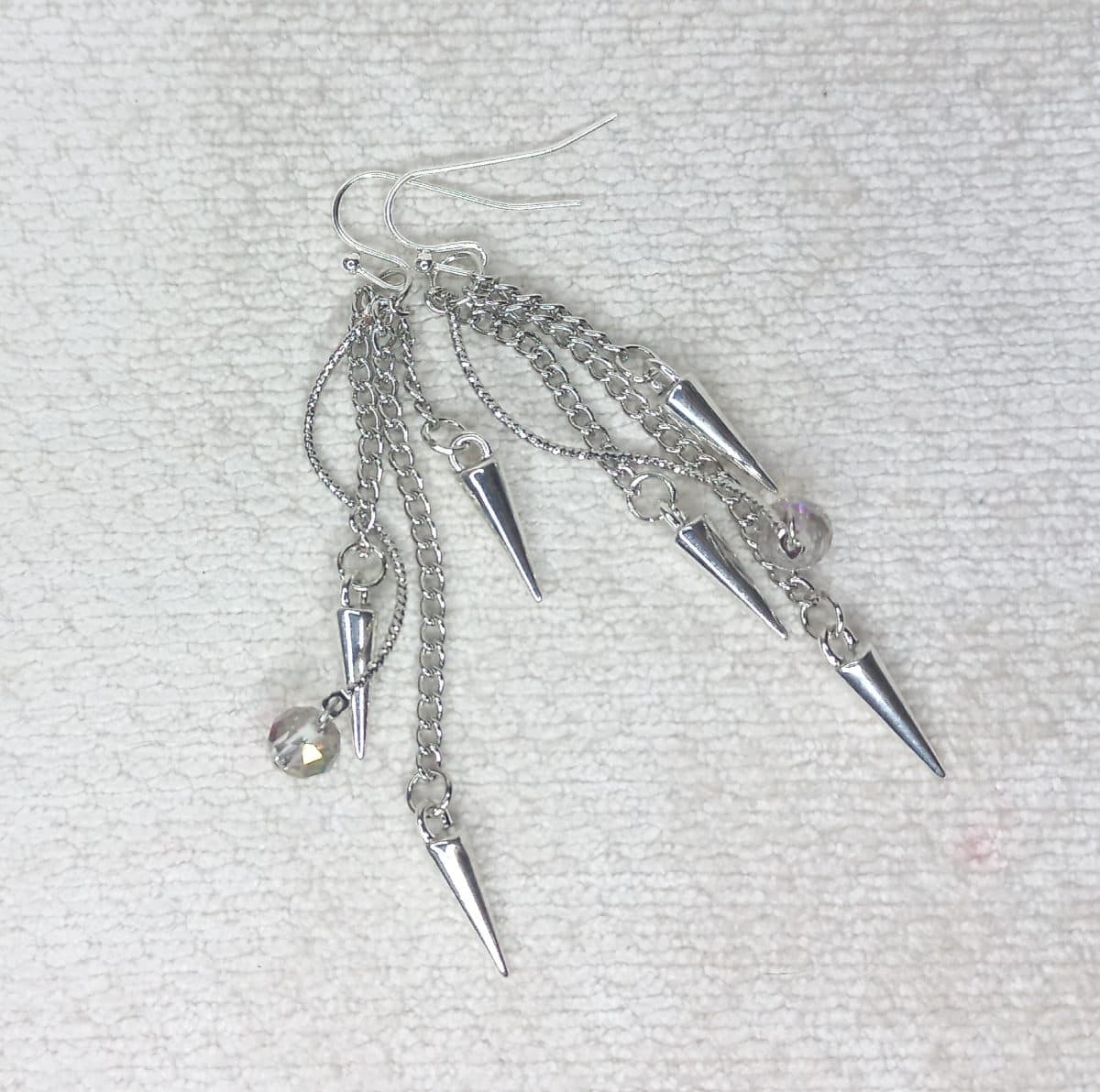 Spiked Chain Drop Earrings