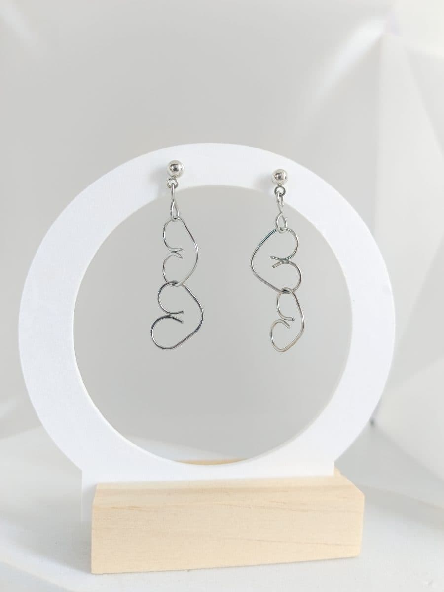 Hearts Dangle Earrings