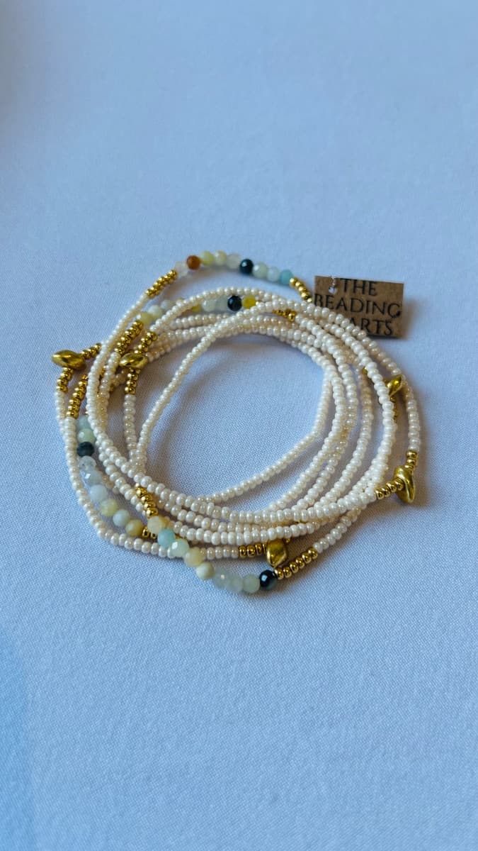 Amazonite wrap bracelet