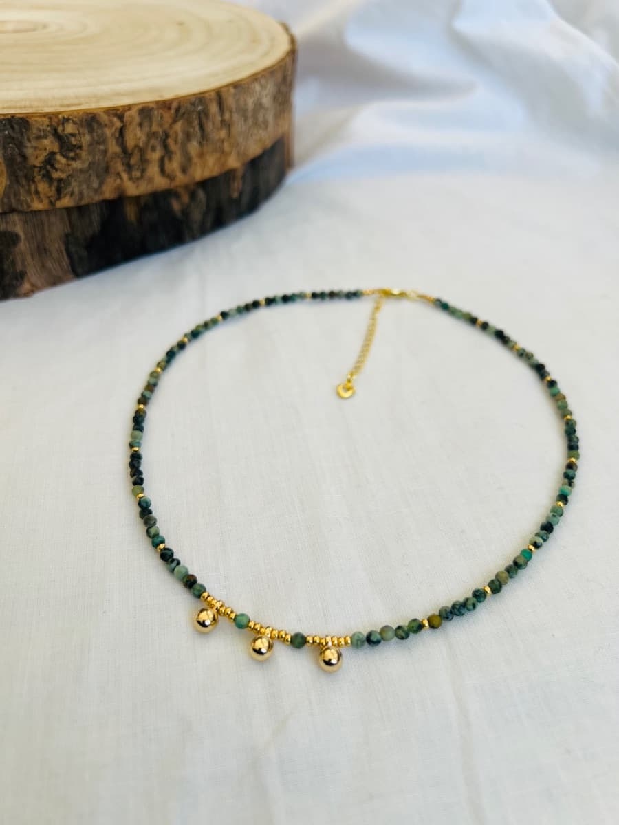 3 drop African turquoise necklace
