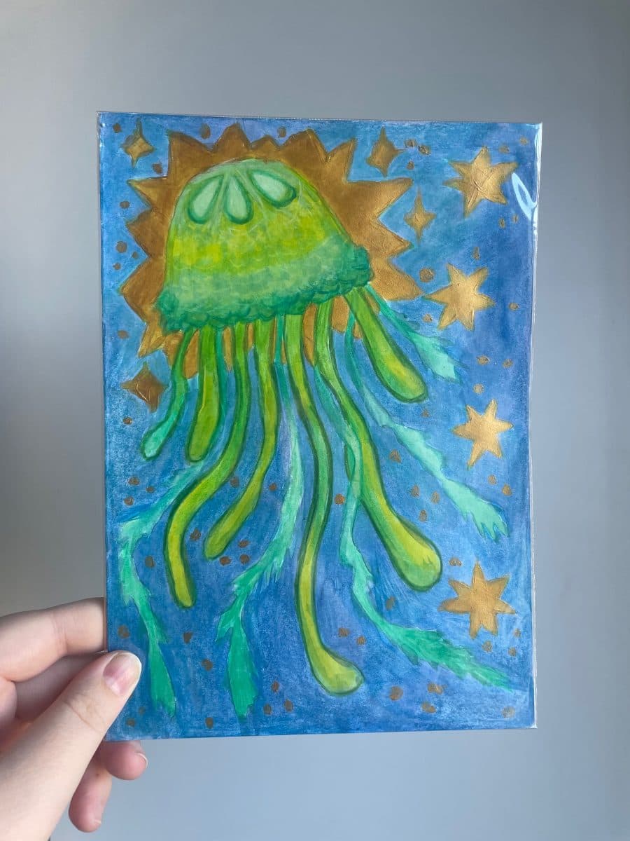 A5 Original Jellyfish Art Work