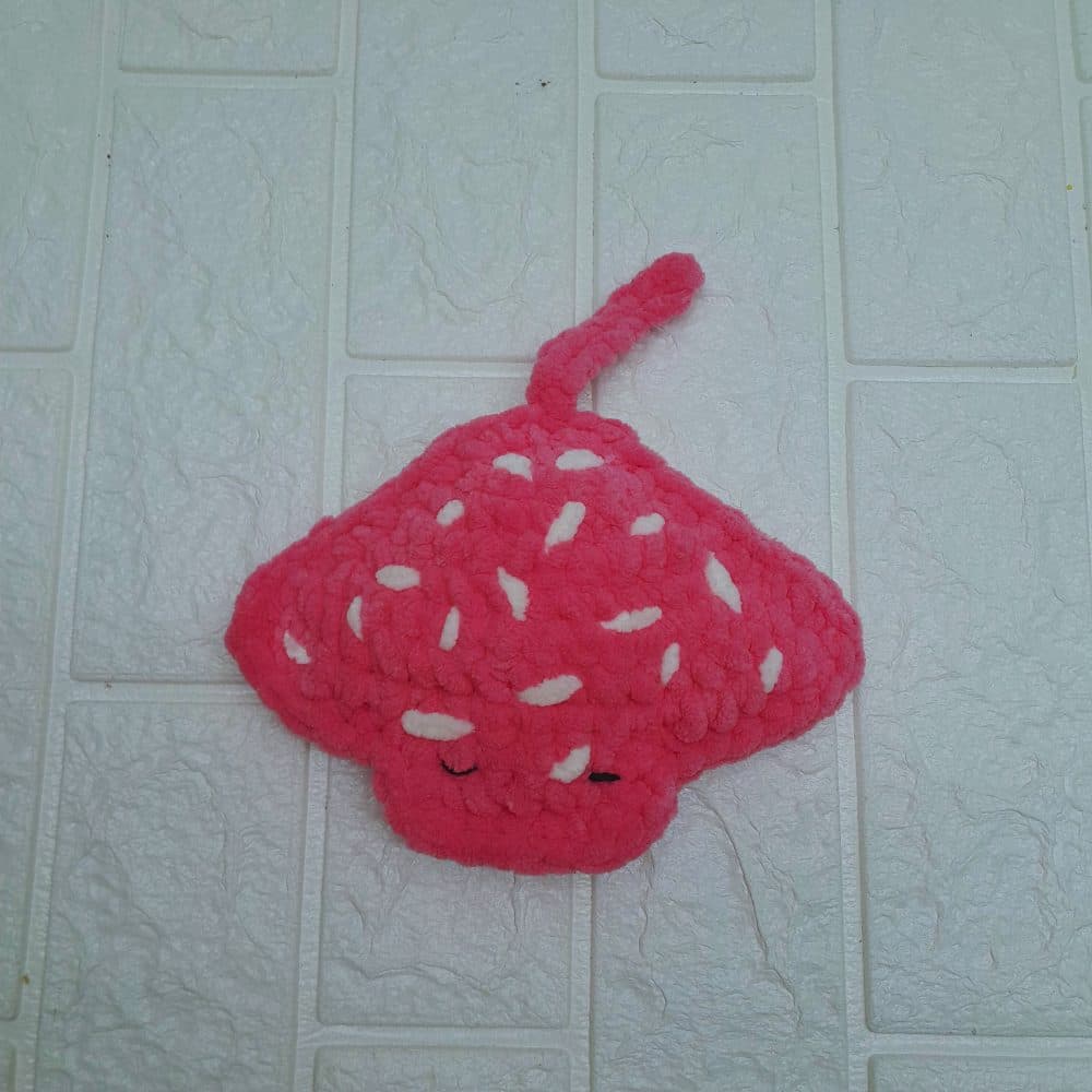 Crochet Stingray - Bright Pink