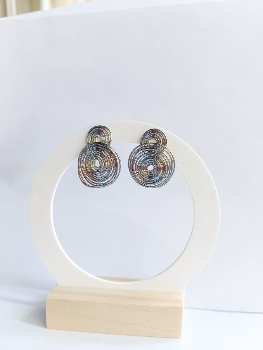 Double Spiral Drop Earrings