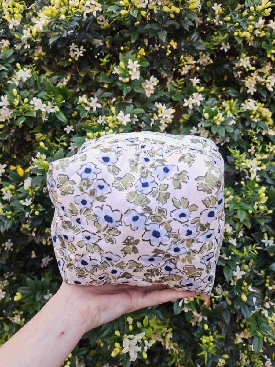 Floral Boxy Makeup Bag - Large