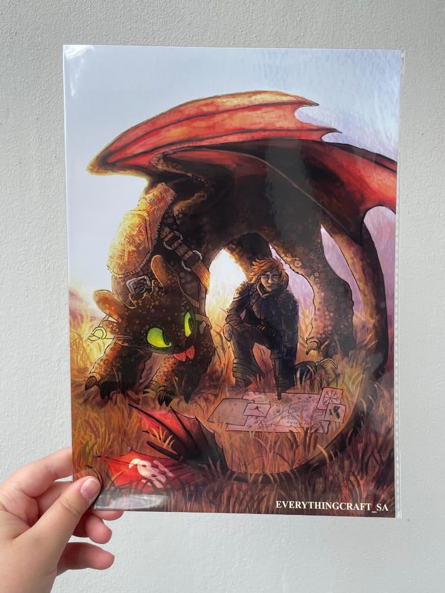 A4 Fantasy Dragon Art Print
