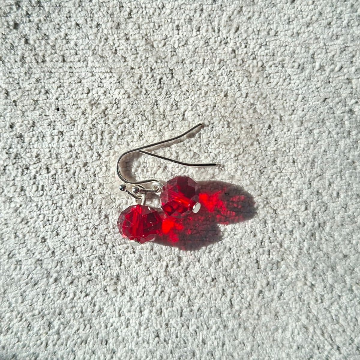 Elegant Red Crystal Earrings