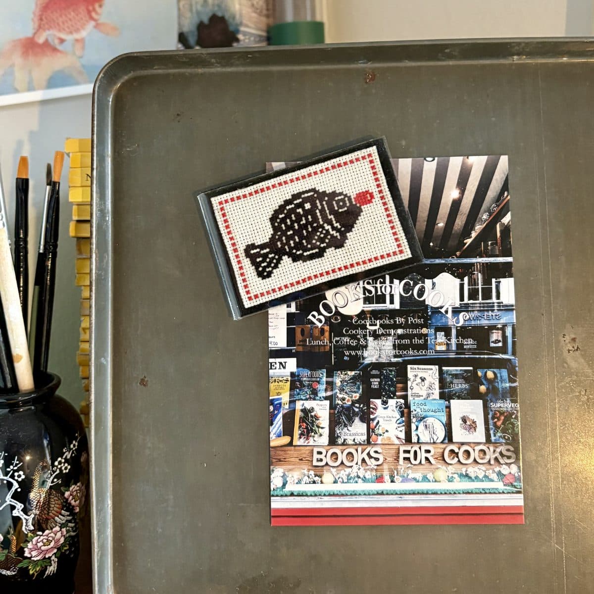 CROSS-STITCH MAGNET | Soy Sauce Fish