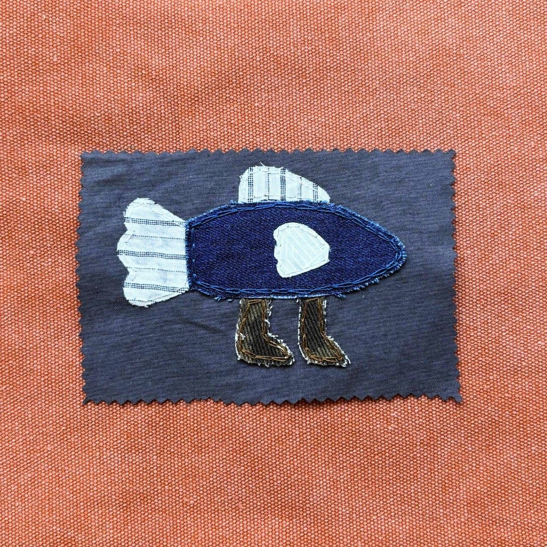 TEXTILE PATCH - Fabric + Stitching | Travelling Fish