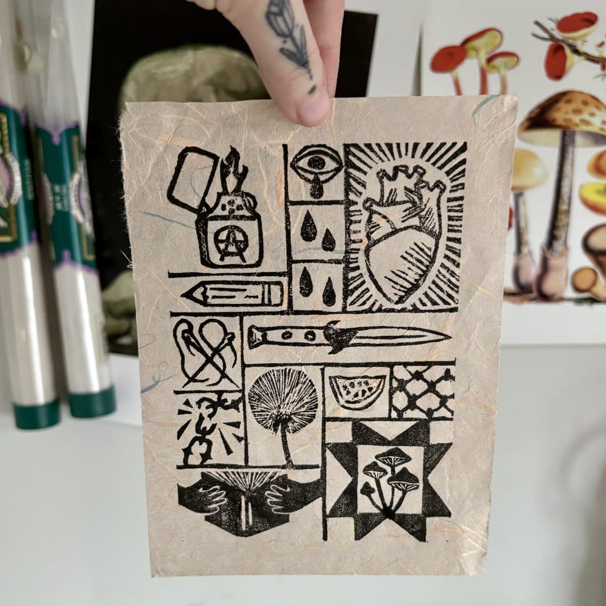 LINO PRINT | Tools of Resistance - Coral Mulberry